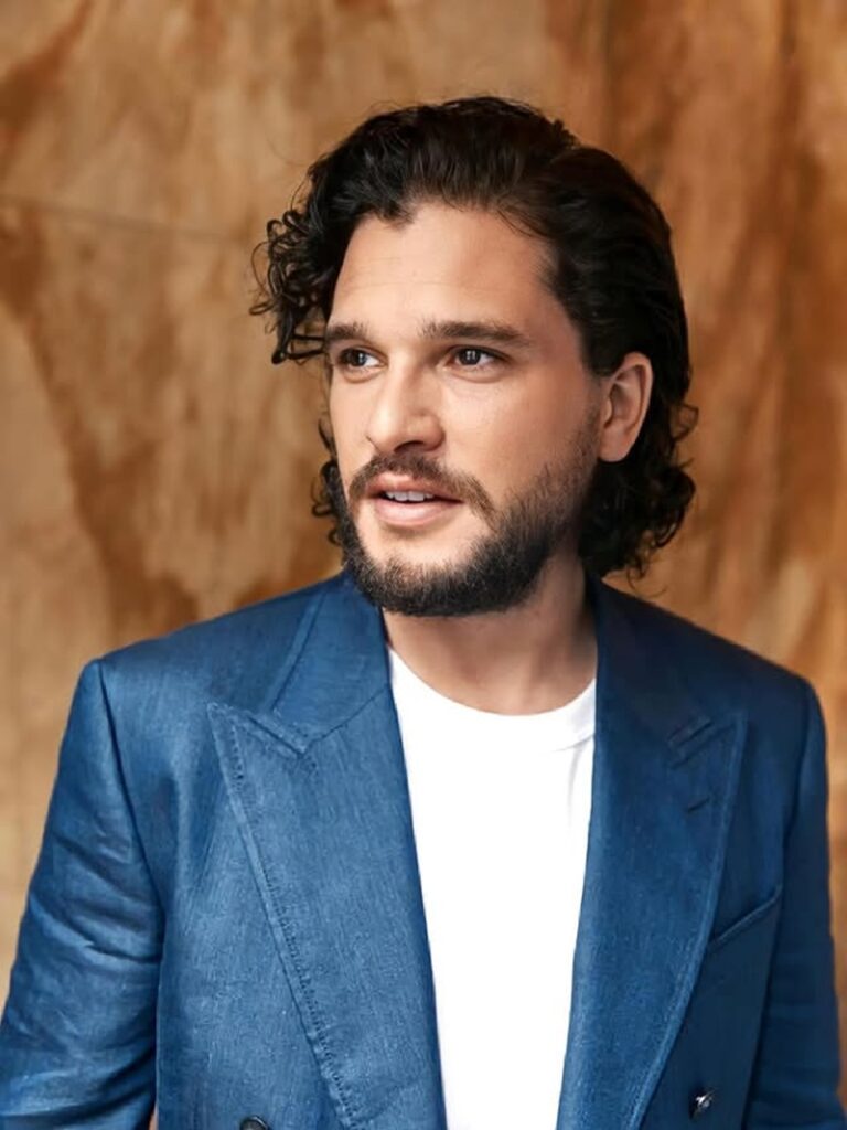 Kit Harington with a neatly trimmed short full beard