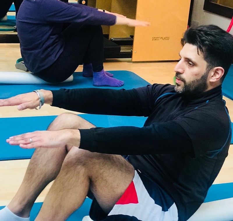 man doing exercise to grow mustache naturally