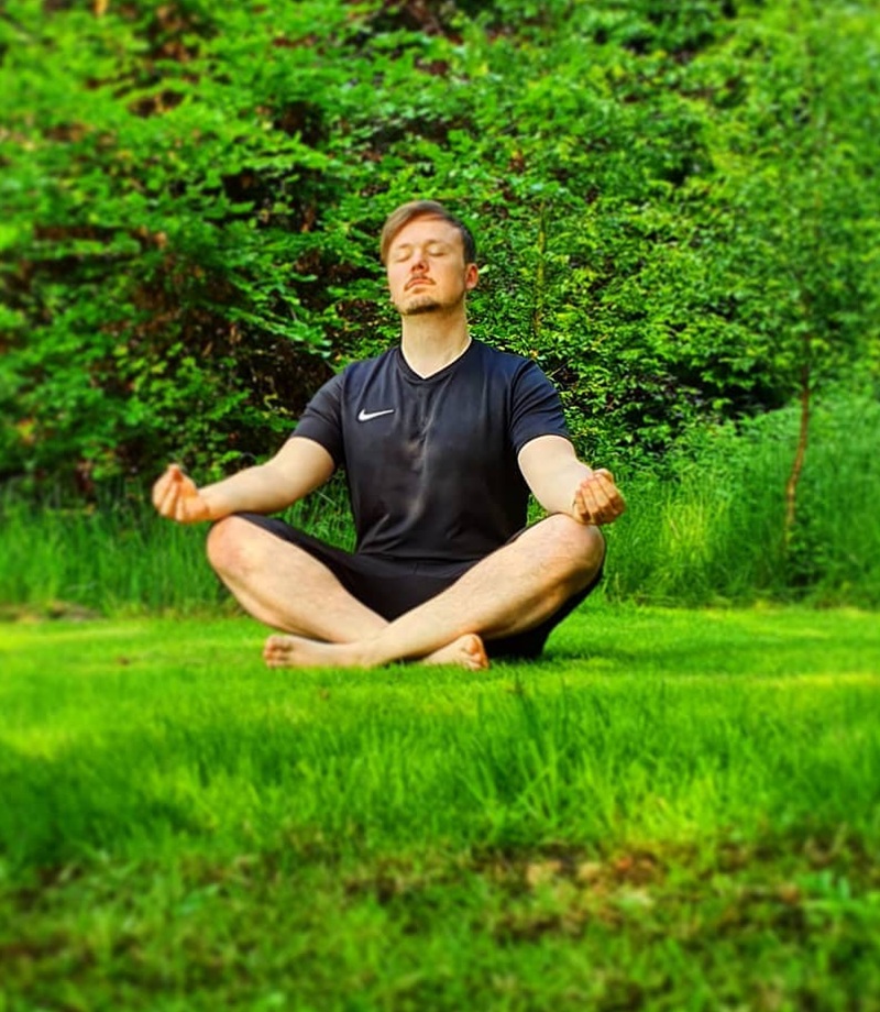 Doing meditation for better mustache growth