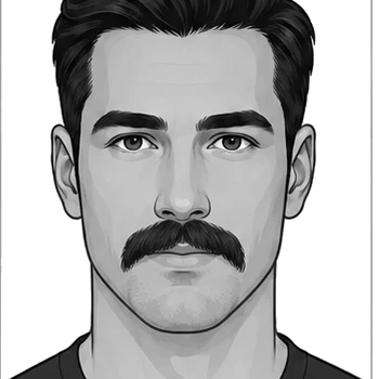 Chevron beard style illustration