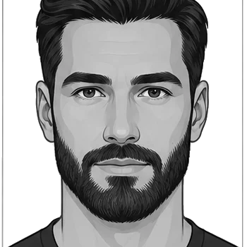 Corporate beard style illustration