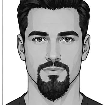 Long Goatee beard style illustration