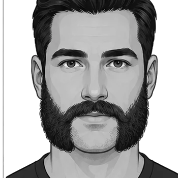 Friendly Mutton beard style illustration