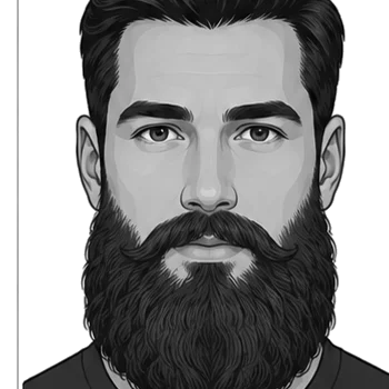 Garibaldi beard style illustration