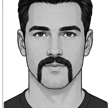 Horseshoe beard style illustration