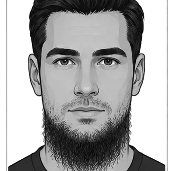 Neckbeard beard style illustration