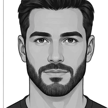 Short Boxed beard style illustration