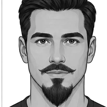 Van Dyke beard style illustration