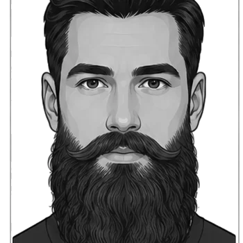 Verdi beard style illustration
