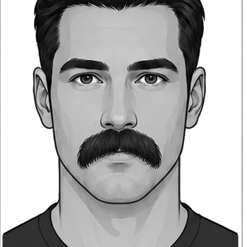 Walrus beard style illustration